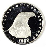 One Ounce Silver Round (1988) in box