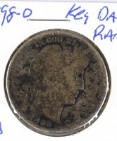1898o Barber Half Dollar (key)