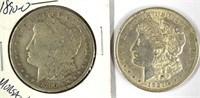 1890o & 1921 Morgan Silver Dollars