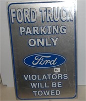 New Ford Truck Parking Only - Metal Tin Sign
