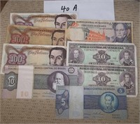 Foreign Paper Money, Venezuela, Brasil