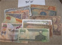 Foreign Paper Money, Dominican, Nicaragua, India