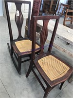 Pair of chairs w/ wicker seats