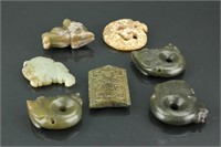 Assorted Jade Carved Chinese Pendants