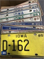 1980's license plates