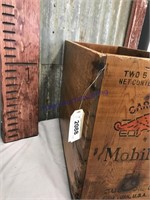 Mobiloil wood box