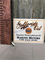 Gulfpride Oil porcline sign