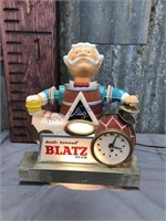 Blatz beer clock - light works