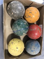 Set of 6 croquet balls
