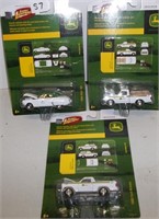 3 New John Deere Johnny Lightning Vehicles (3")