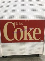 Enjoy Coke plastic sign