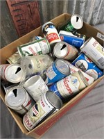 Box of beer cans