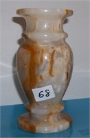 Alabaster Vase / Candle Holder (6" h)