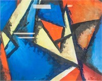 LYUBOV POPOVA Russian 1889-1924 Gouache on Paper