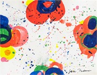 SAM FRANCIS US 1923-1994 WC & Acrylic on Paper