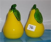 2 Glass Pears (4 1/2" high)