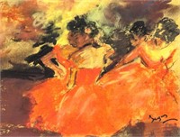 EDGAR DEGAS French 1834-1917 Pastel on Paper Dance