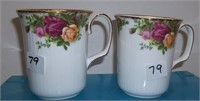 2 Royal Albert Old Country Roses Mugs