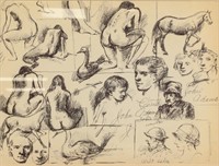 WALT KELLY American 1913-1973 Pen & Ink Nude