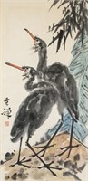 LI KUCHAN Chinese 1899-1983 Watercolor Scroll