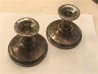 REVERE STERLING CANDLE HOLDERS