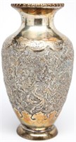 CHASED PERSIAN IRANIAN .875 SILVER ORNATE VASE