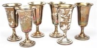 STERLING SILVER WEIGHTED CORDIALS - SET OF 6