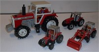 4 Massey Ferguson Tractors, Largest is 6"