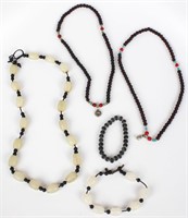 BEADED NECKLACES - STONE, WOOD, GLASS