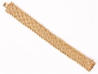 LADIES 14K YELLOW GOLD WOVEN TWISTED ROPE BRACELET