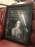 Benjamin Franklin Quote Print