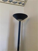 Blue torchere floor lamp