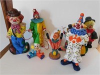 Papier Mache clowns (Mexico) - ceramic clown -