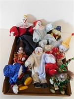 Small porcelain clown collection