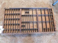 Antique printer's block tray