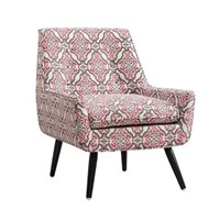 Trelis Eagle Pink and Gray Arm Accent Chair