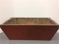 Red painted dough box