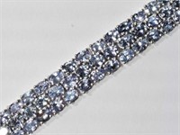 20sterling Silver Tanzanite (18.75ct) Bracelet,