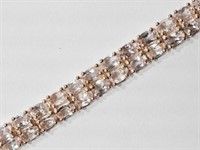 Rose Gold Plated Sterling Silver Morganite