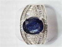 Sterling Silver Sapphire Ring, Approx. Retail