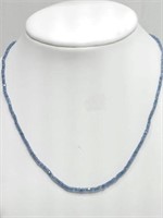 14k Yellow Gold Sapphire (25cts) Bead Necklace,