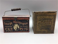 Dr. Johnson and George Washington tins