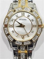 Bulova Unisex Crystal 2-toned Watch (needs Slight