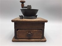 Cast iron top box coffee grinder