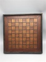 Wooden chess checkers game board