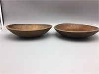 Two wooden Treen ware bowls