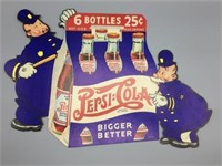 Pepsi cardboard display with police officers