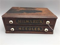 Milward's Needle general store display cabinet