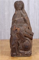 Early Continental Carved Stone Figure