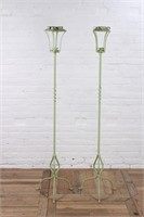 Pair of Wrought Iron Candle Torchieres